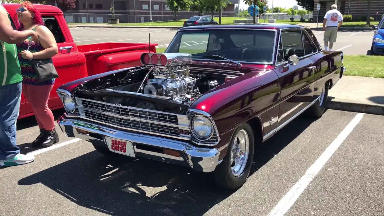 Pro Street Supercharged Kandy Brandywine Small Block 1967 Chevy Nova SS - YouTube