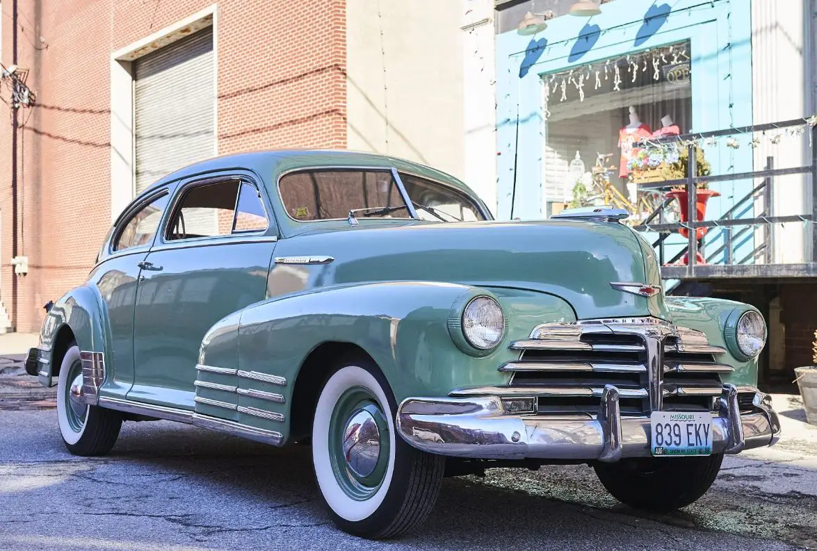 1948 Blue Chevrolet Fleetline Aerosedan 