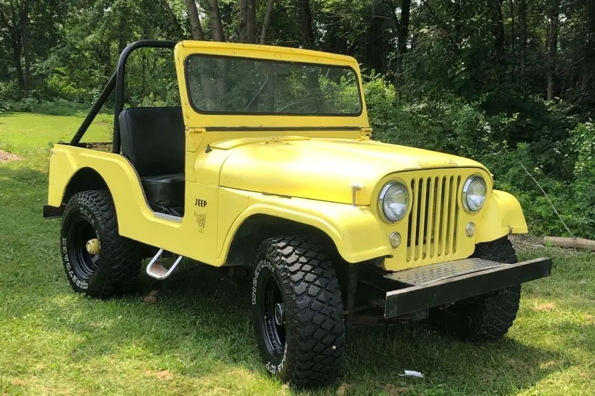 A parked 1955 Willys CJ-5