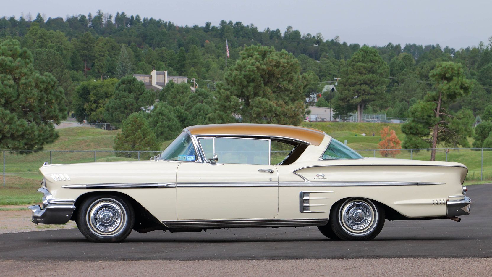 A parked 1958 Chevy Impala