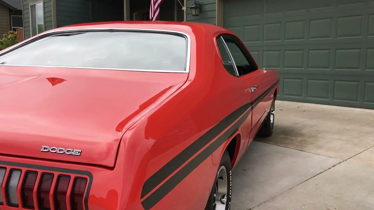 A parked 1972 Dodge Demon