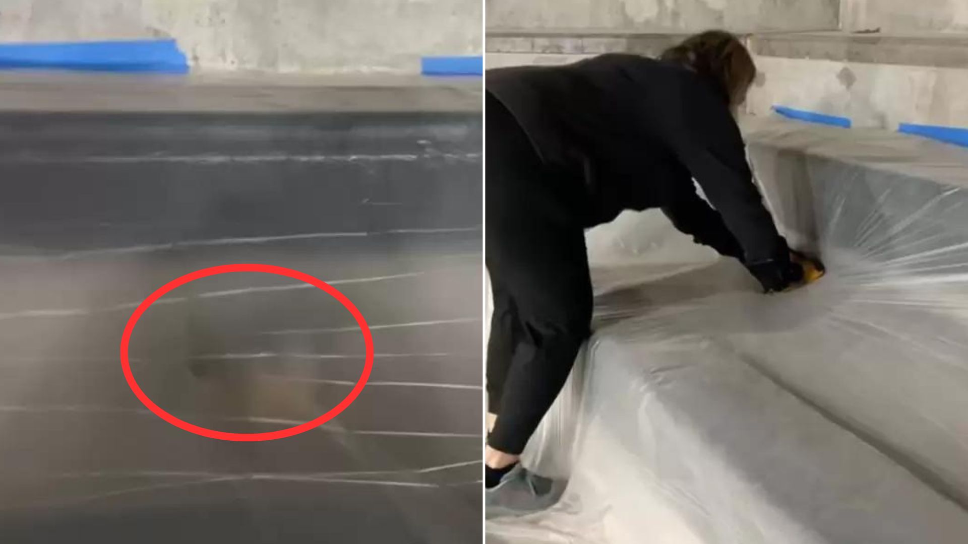 Construction Workers See A Mysterious Shadow Beneath The Trap And Decide To Investigate