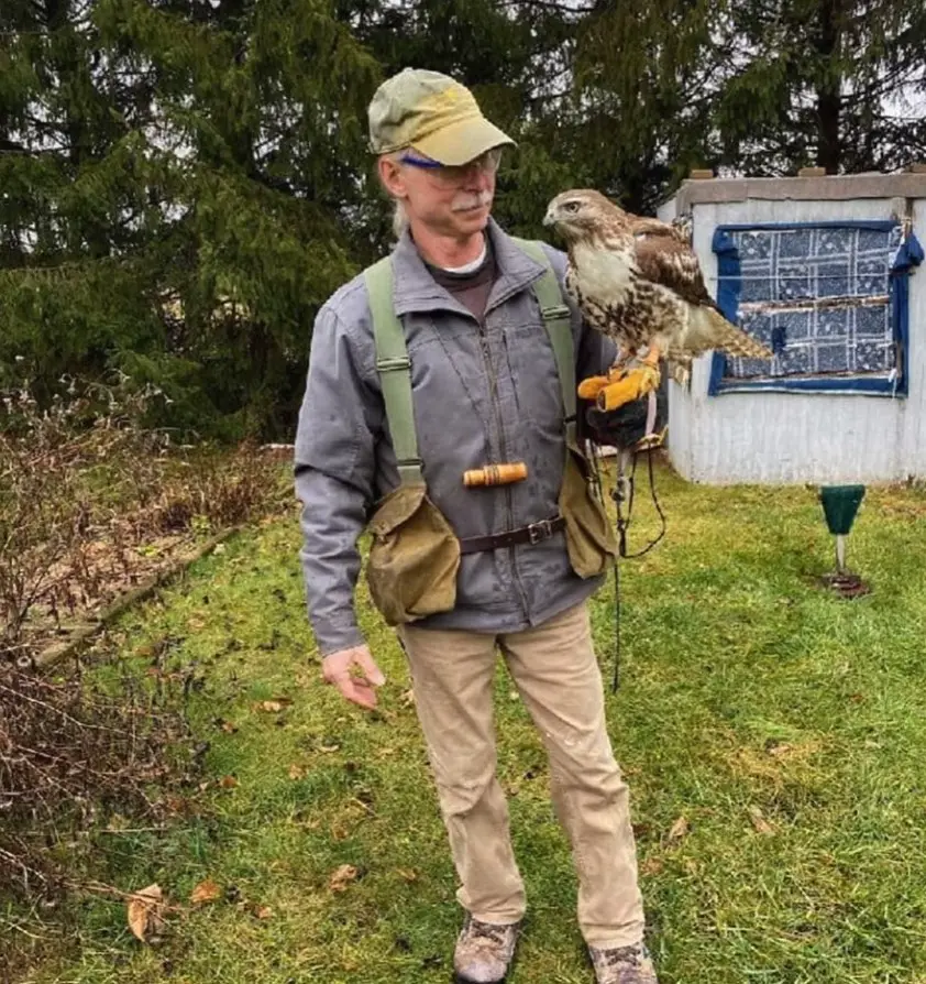 man and hawk