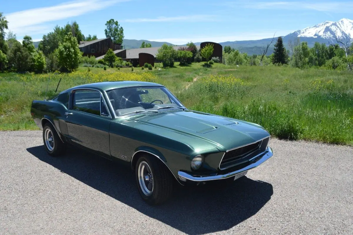 Olive green 1968 Ford Mustang GT Fastback